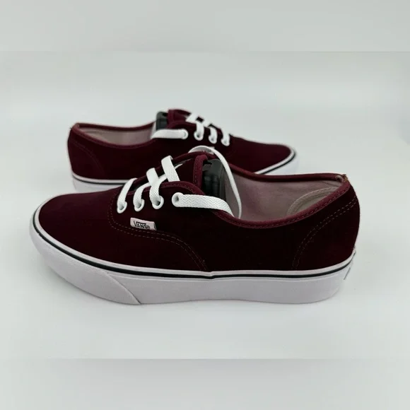 Vans Off The Wall Suede Burgundy Sneakers, Unisex Size Men's 8.0 / Women's 9.5 - Picture 5 of 15